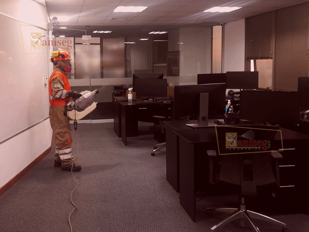 Fumigacion en oficinas corporativas de empresas - Saniseg Industrial SAC