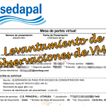 Levantamiento de observaciones de VMA