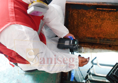 Medicion de gases antes de ingresar a una cisterna